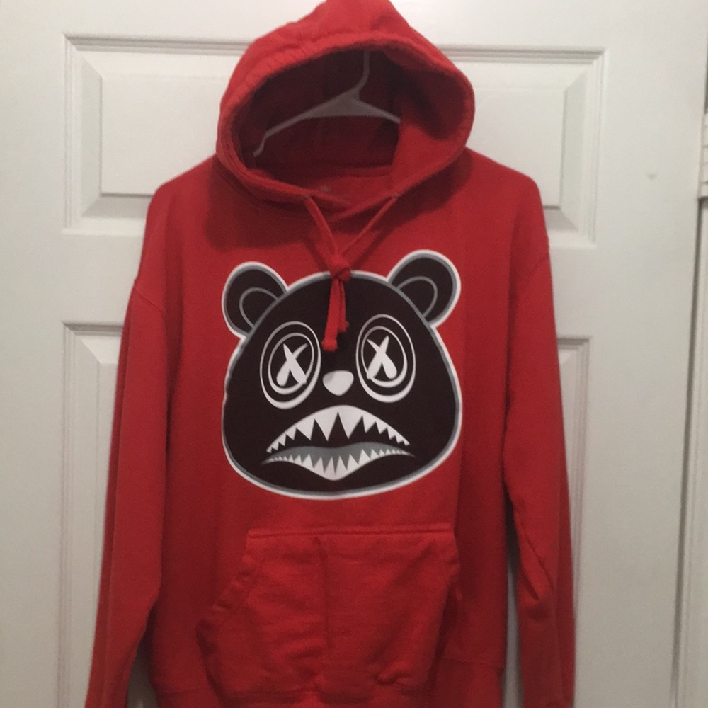 Baws Hoodie Red Bear pullover sweatshirt hood